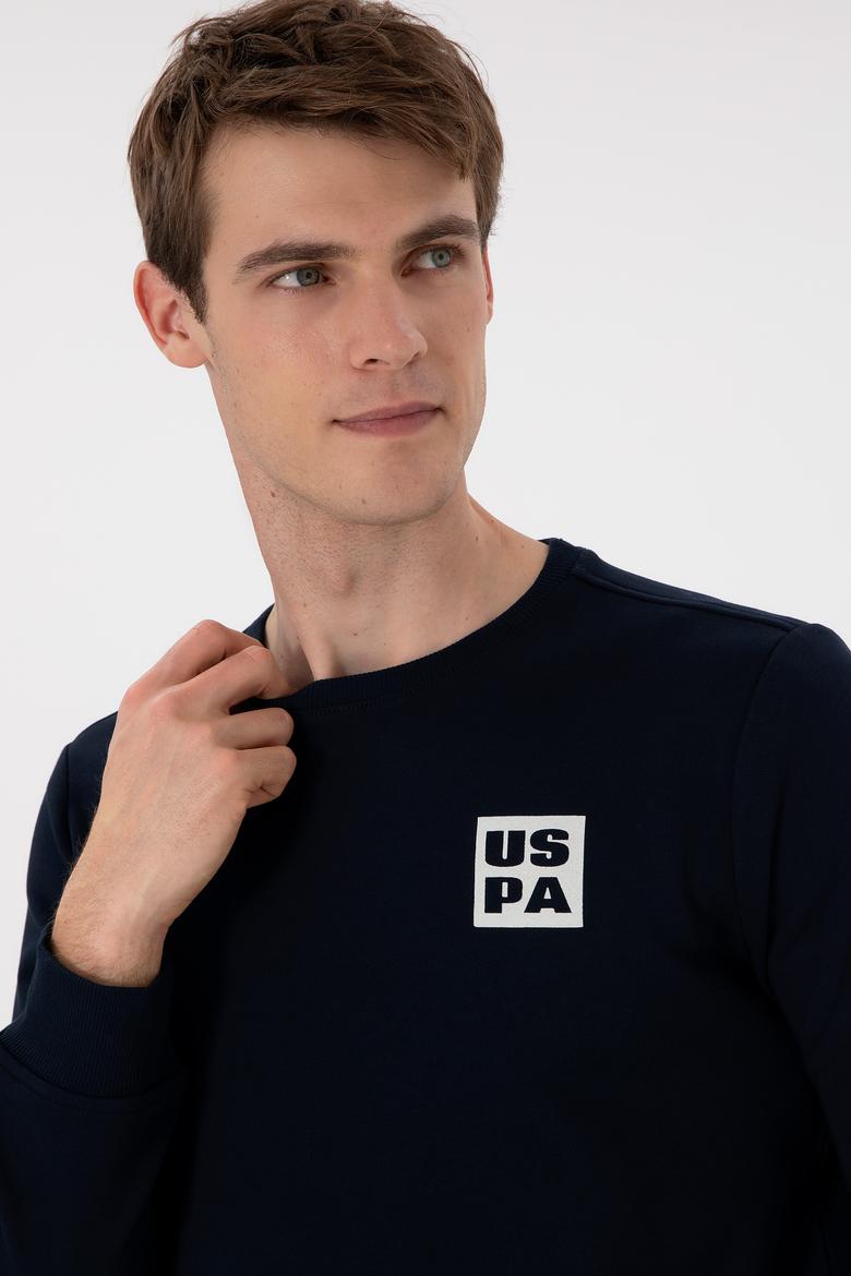 Erkek Regular Fit Bisiklet Yaka Lacivert Sweatshirt - 50293456007