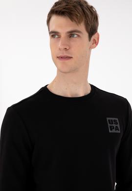 Erkek Regular Fit Bisiklet Yaka Siyah Sweatshirt - 50293456043