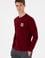 Erkek Regular Fit Bisiklet Yaka Bordo Sweatshirt