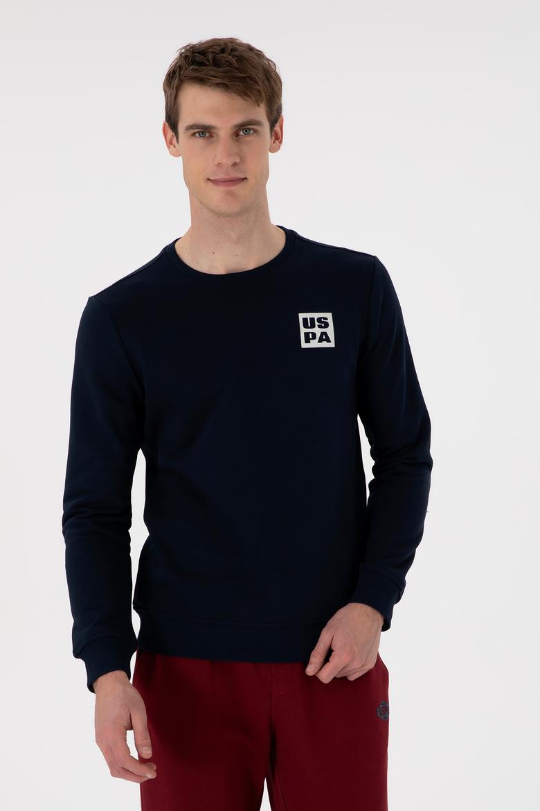 Erkek Regular Fit Bisiklet Yaka Lacivert Sweatshirt