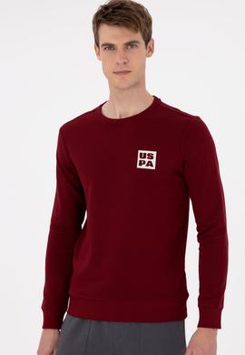 Erkek Regular Fit Bisiklet Yaka Bordo Sweatshirt - 50293456026