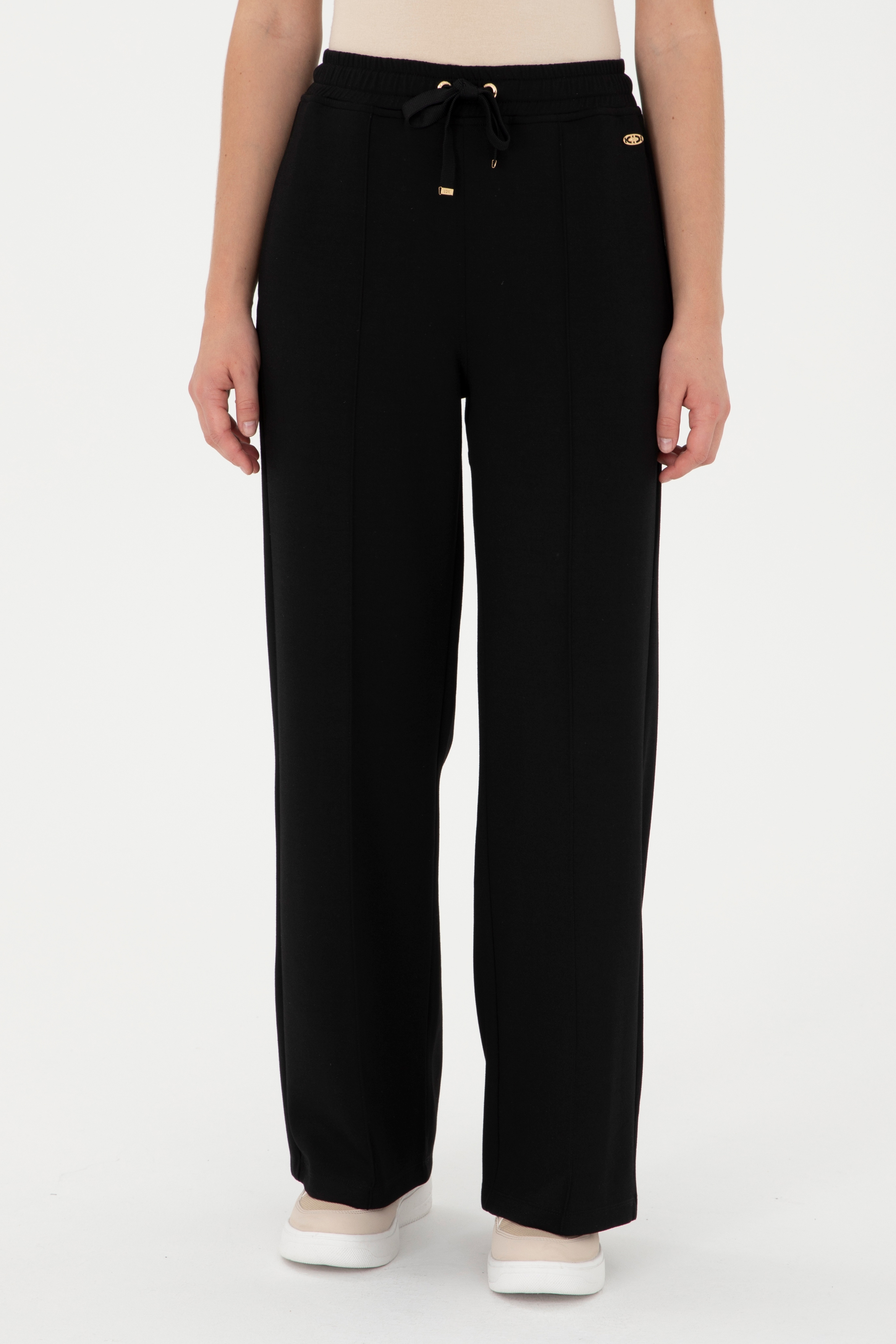 Kadın Siyah Loose Fit Eşofman Altı - Image 2
