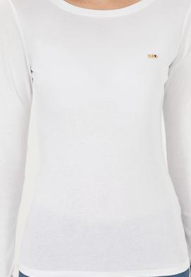 Kadın Beyaz Bisiklet Yaka Sweatshirt - 50297870004