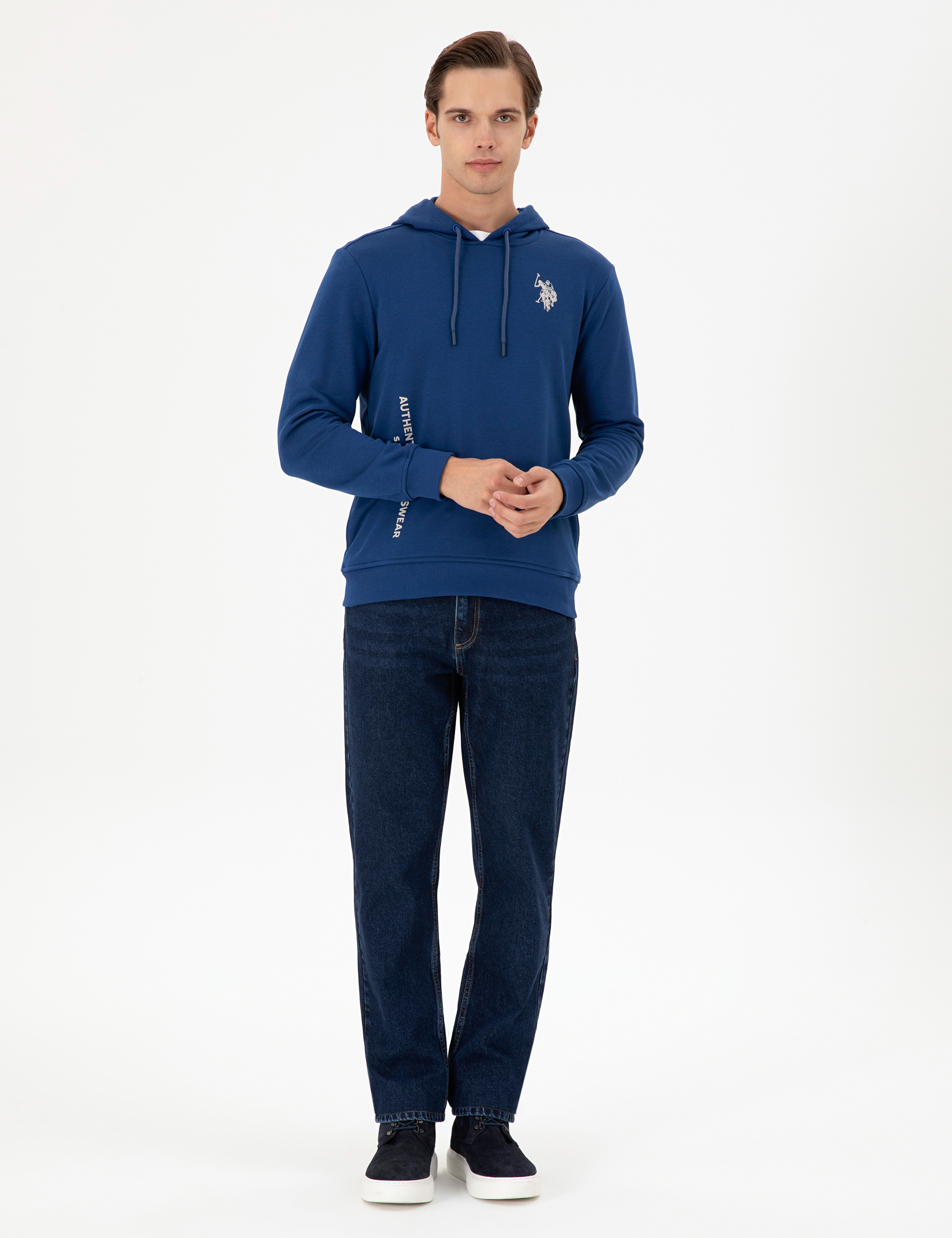 Erkek İndigo Sweatshirt - Image 4