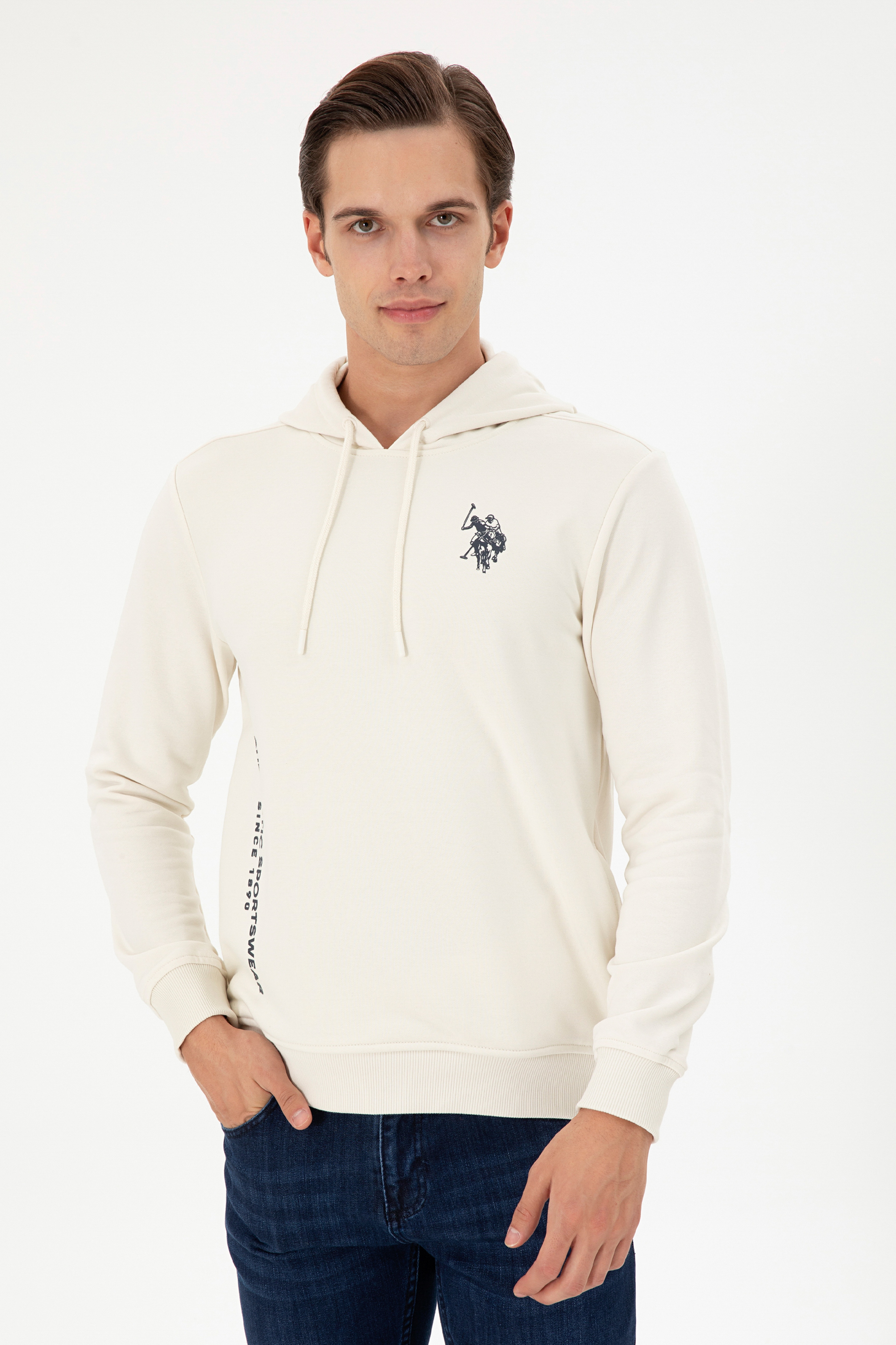 Erkek Krem Sweatshirt