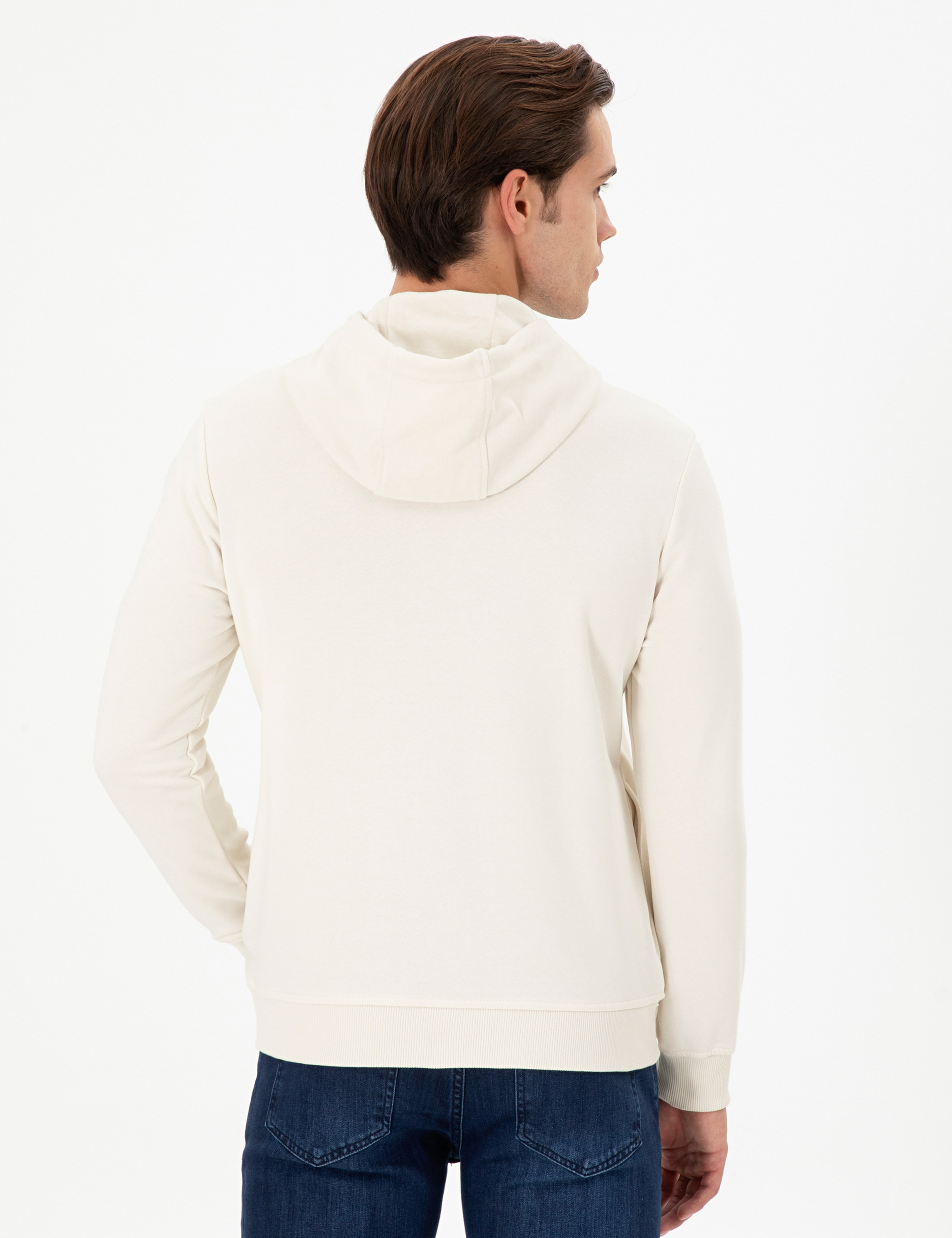 Erkek Krem Sweatshirt - Image 5