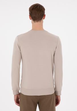 Erkek Regular Fit Bisiklet Yaka Taş Sweatshirt - 50293456017