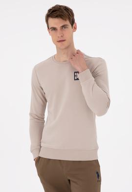 Erkek Regular Fit Bisiklet Yaka Taş Sweatshirt - 50293456017