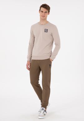 Erkek Regular Fit Bisiklet Yaka Taş Sweatshirt - 50293456017