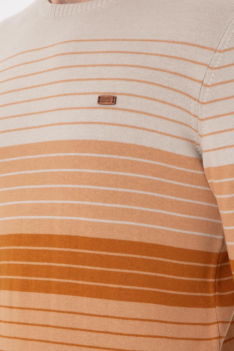 Erkek Slim Fit Bisiklet Yaka Camel Kazak - 50297071015