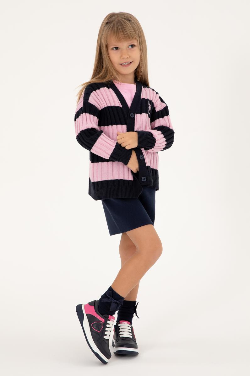 Kız Çocuk Lacivert Triko Hırka