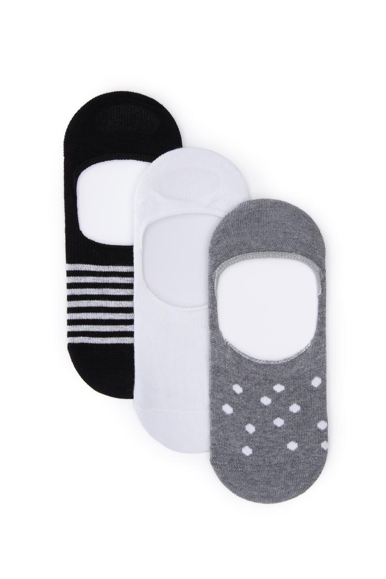 Kadın Siyah 3'lü Babet Çorap