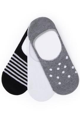 Kadın Siyah 3'lü Babet Çorap - 50299025001