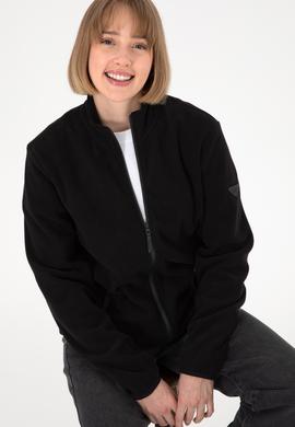 Erkek Siyah Basic Polar Hırka - 50298066086