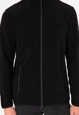 Erkek Siyah Basic Polar Hırka - 50298066086