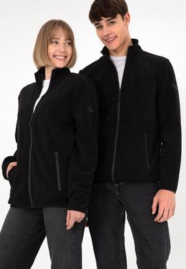 Erkek Siyah Basic Polar Hırka - 50298066086