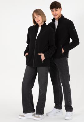 Erkek Siyah Basic Polar Hırka - 50298066086