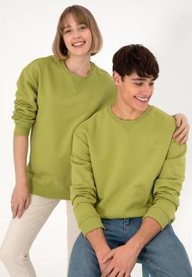 Erkek Bisiklet Yaka Fıstık Basic Şardonlu Sweatshirt - 50295148183