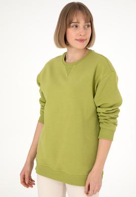 Erkek Bisiklet Yaka Fıstık Basic Şardonlu Sweatshirt - 50295148183