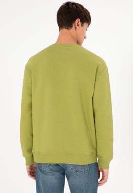 Erkek Bisiklet Yaka Fıstık Basic Şardonlu Sweatshirt - 50295148183