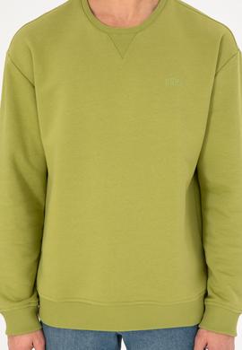 Erkek Bisiklet Yaka Fıstık Basic Şardonlu Sweatshirt - 50295148183