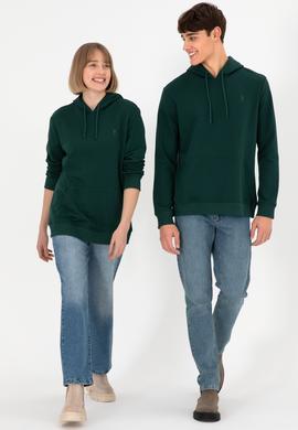 Erkek Koyu Yeşil Basic Sweatshirt - 50295167077