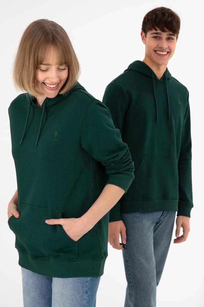 Erkek Koyu Yeşil Basic Sweatshirt