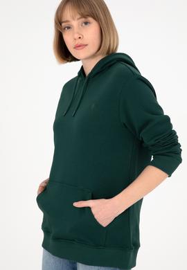 Erkek Koyu Yeşil Basic Sweatshirt - 50295167077