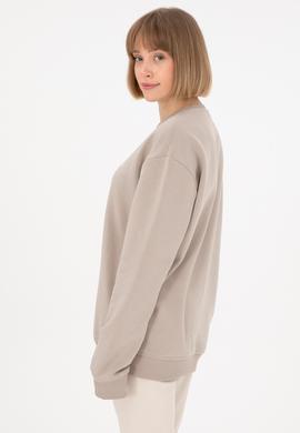 Erkek Bisiklet Yaka Taş Basic Şardonlu Sweatshirt - 50295148113