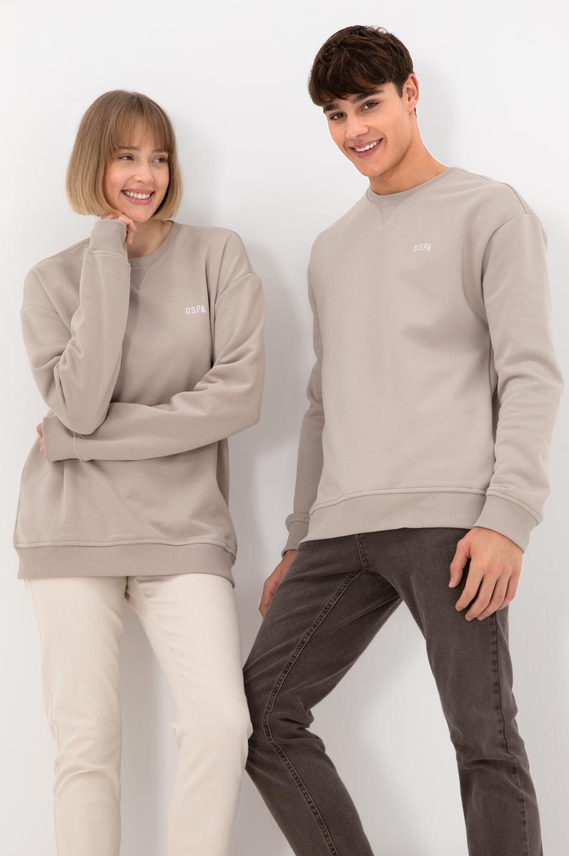 Erkek Bisiklet Yaka Taş Basic Şardonlu Sweatshirt