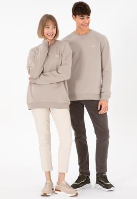 Erkek Bisiklet Yaka Taş Basic Şardonlu Sweatshirt - 50295148113
