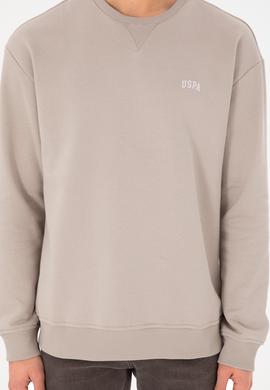 Erkek Bisiklet Yaka Taş Basic Şardonlu Sweatshirt - 50295148113