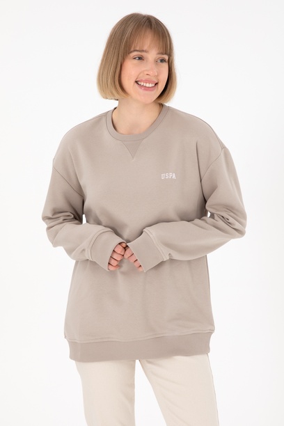 Erkek Bisiklet Yaka Taş Basic Şardonlu Sweatshirt