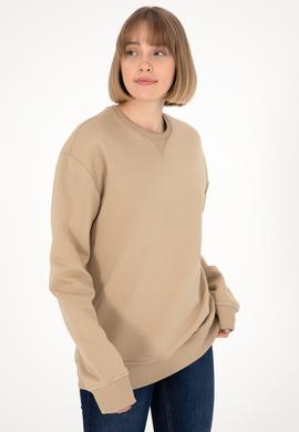 Erkek Bisiklet Yaka Kum Basic Şardonlu Sweatshirt - 50295148167