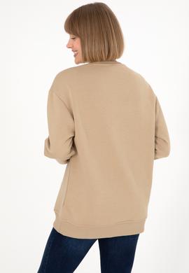 Erkek Bisiklet Yaka Kum Basic Şardonlu Sweatshirt - 50295148167