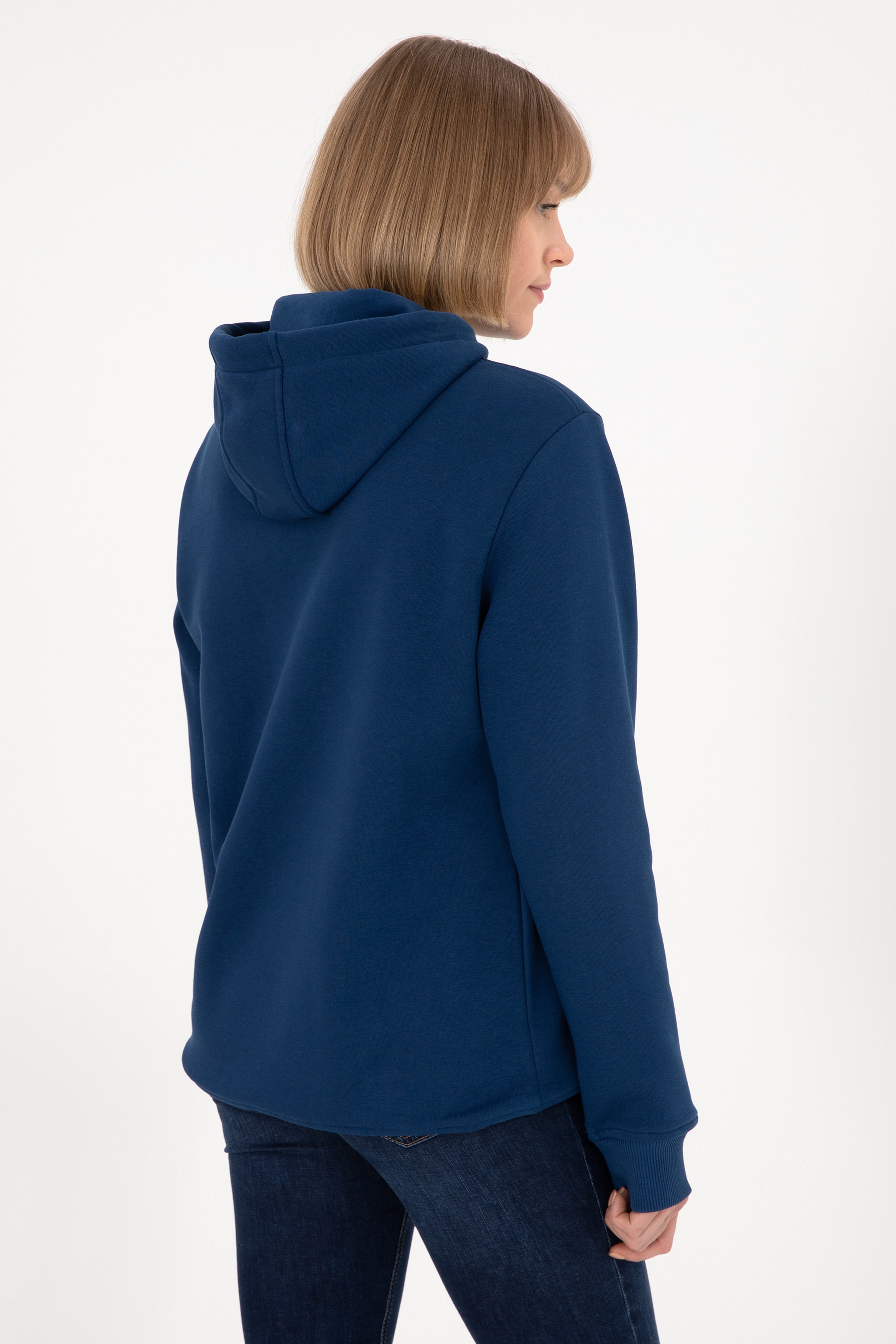 Erkek İndigo Basic Sweatshirt - Image 5