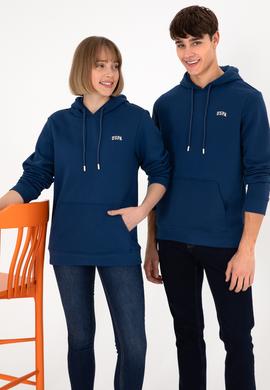 Erkek İndigo Basic Sweatshirt - 50295176044