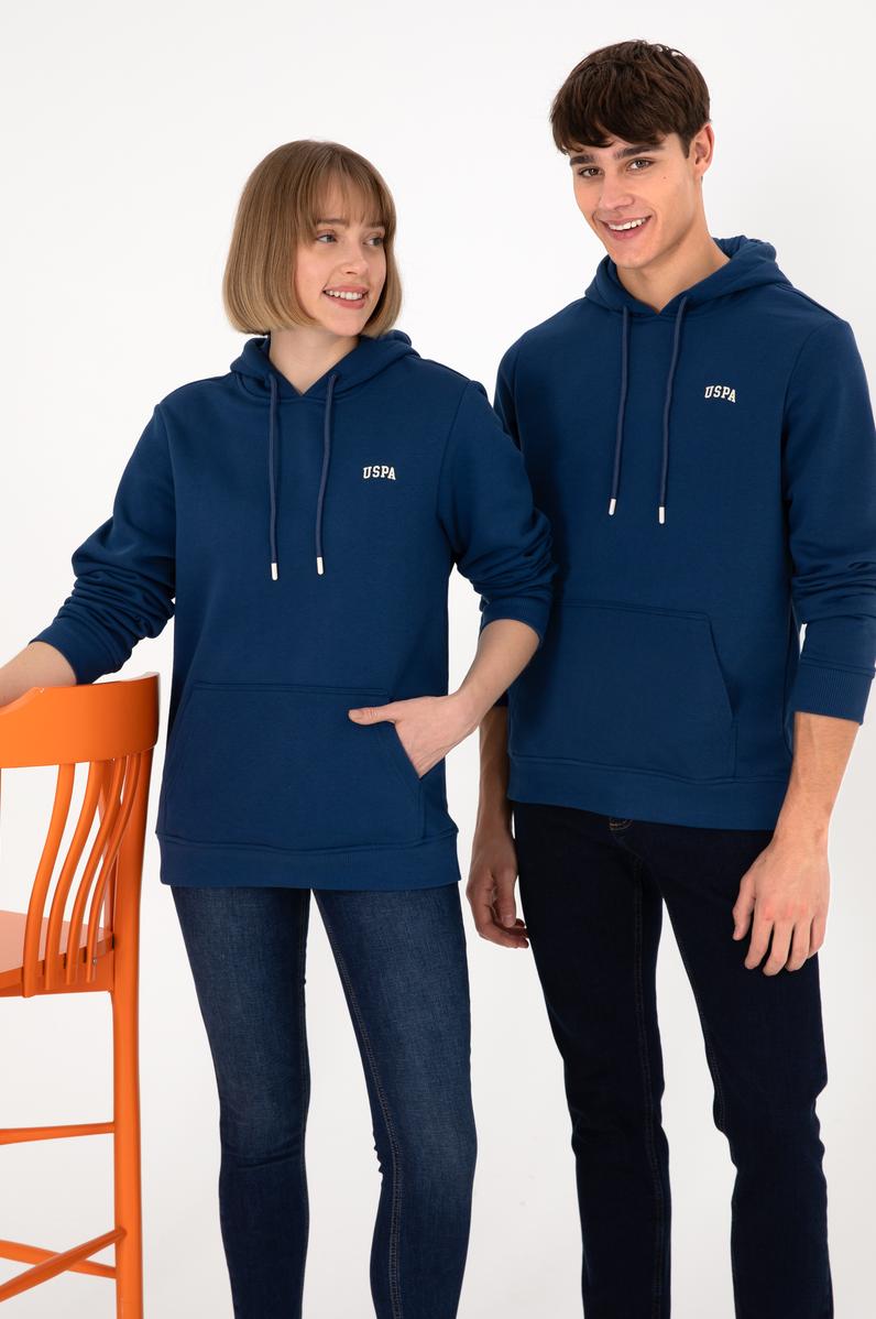 Erkek İndigo Basic Sweatshirt