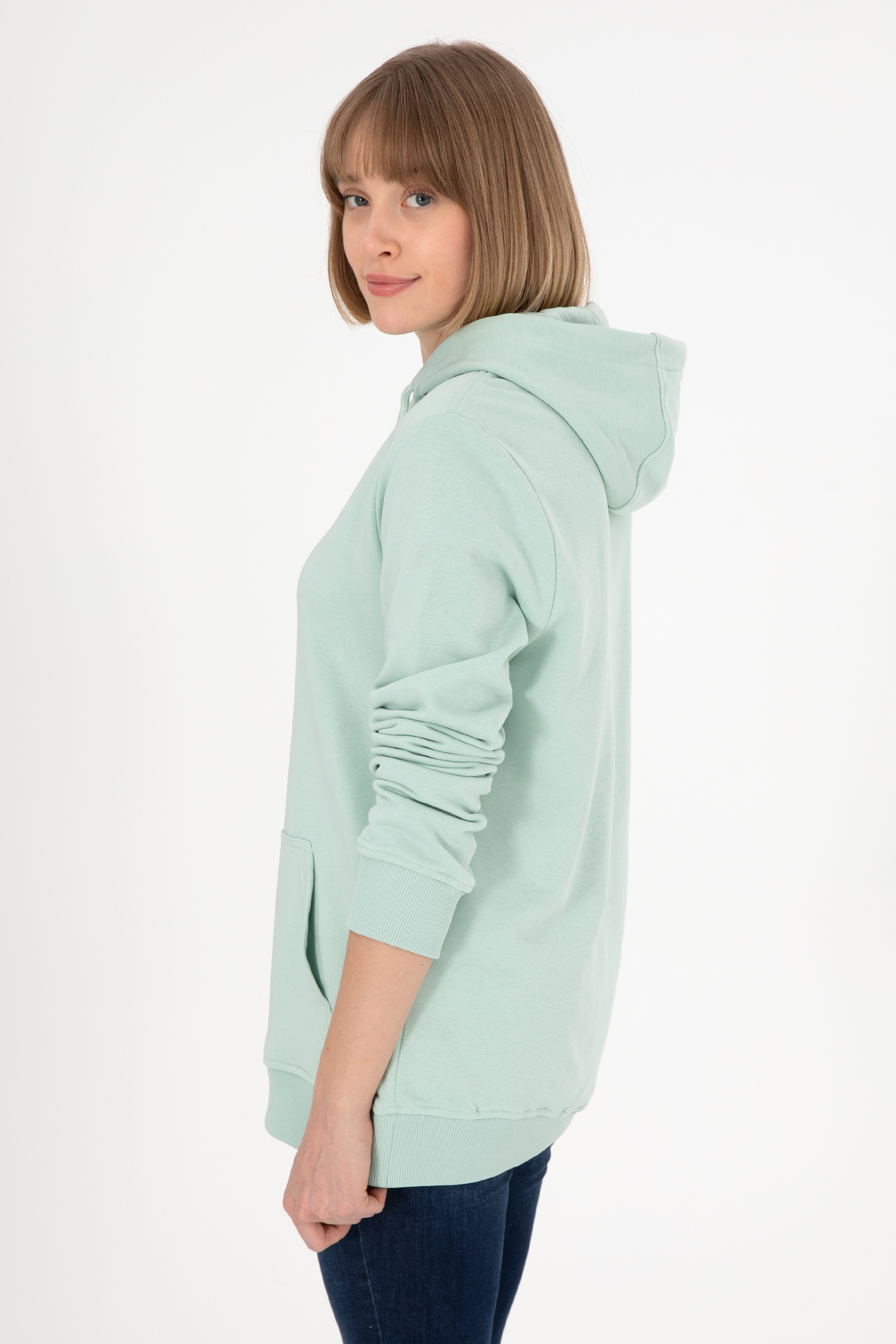 Erkek Su Yeşili Basic Sweatshirt