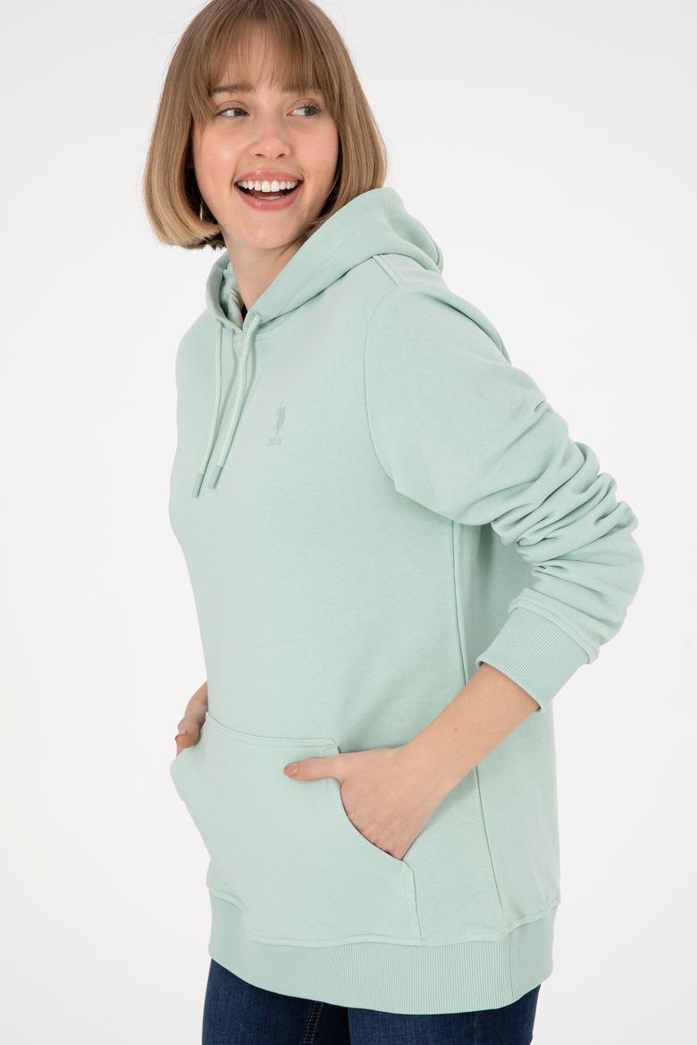 Erkek Su Yeşili Basic Sweatshirt - 50295167058