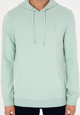 Erkek Su Yeşili Basic Sweatshirt - 50295167058