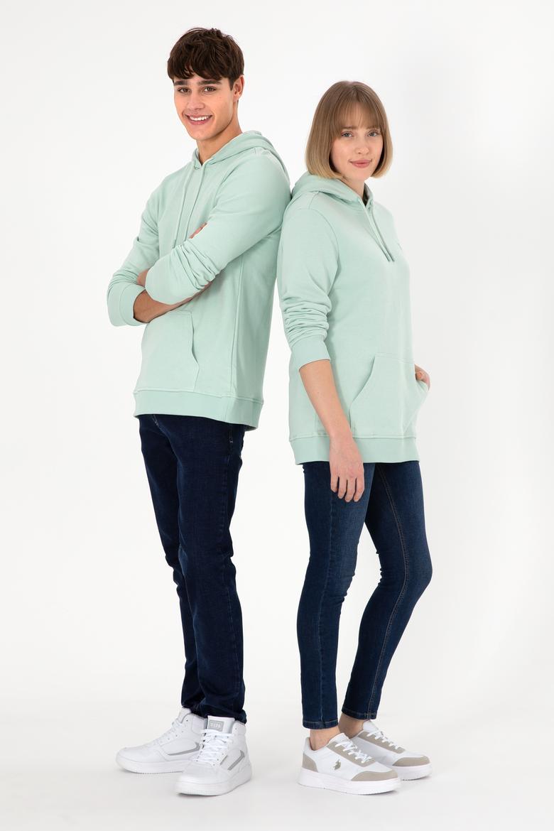 Erkek Su Yeşili Basic Sweatshirt - 50295167058