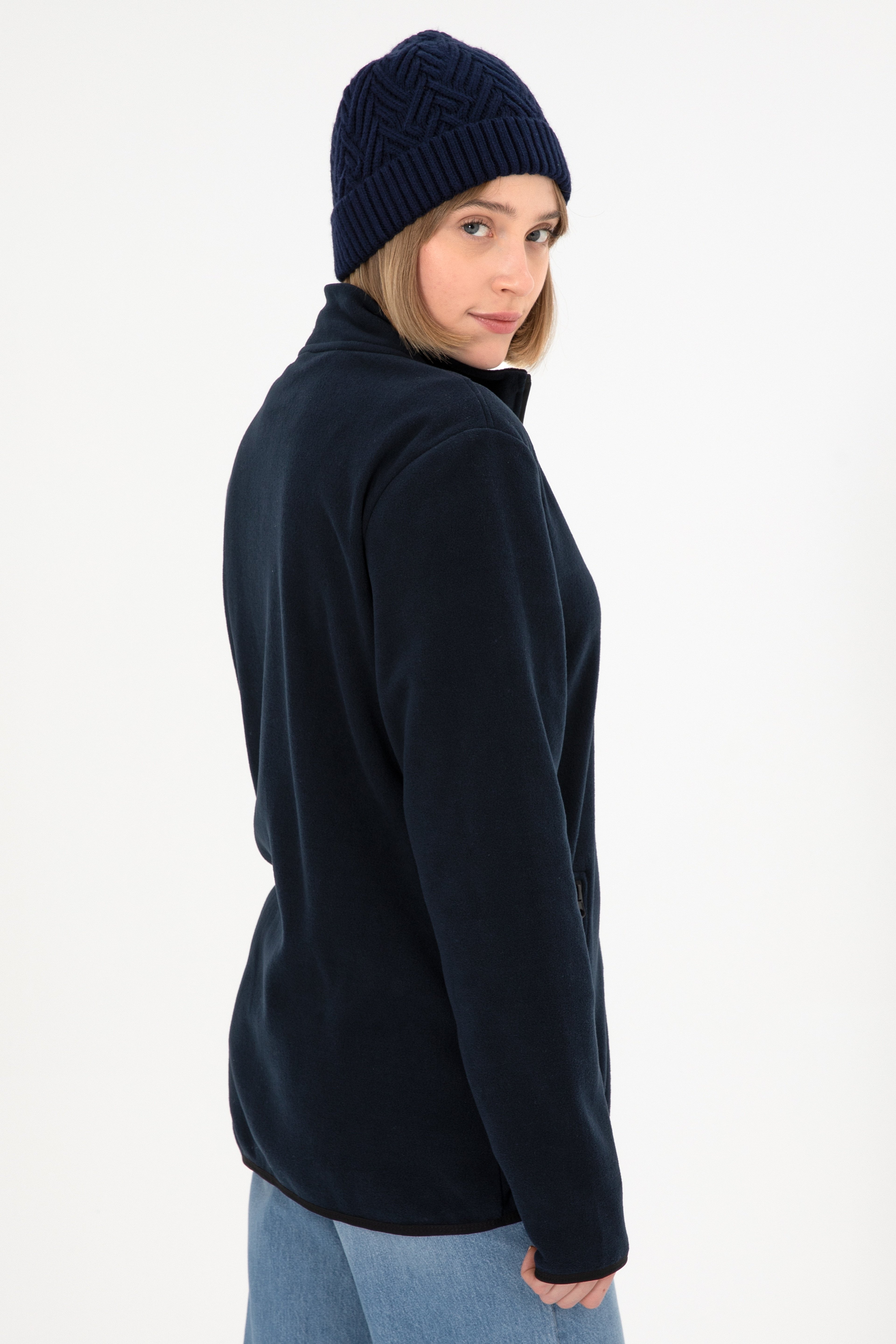 Erkek Lacivert Basic Polar Hırka