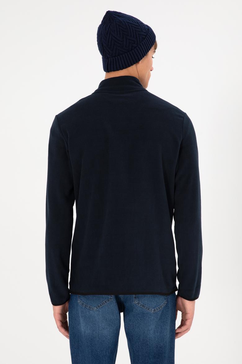 Erkek Lacivert Basic Polar Hırka - 50298066060