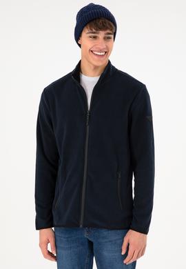 Erkek Lacivert Basic Polar Hırka - 50298066060