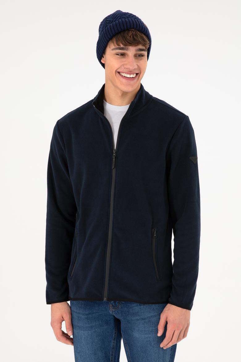 Erkek Lacivert Basic Polar Hırka