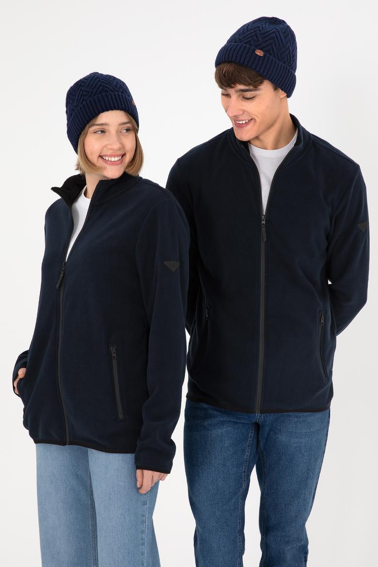 Erkek Lacivert Basic Polar Hırka - 50298066060