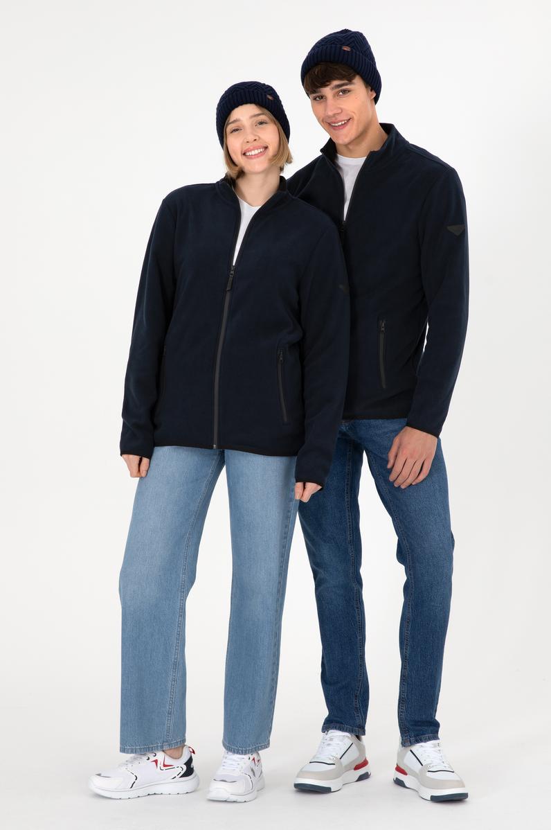 Erkek Lacivert Basic Polar Hırka