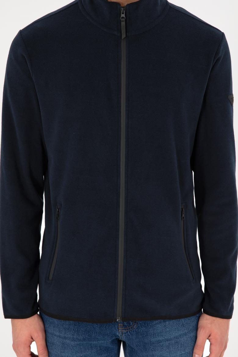 Erkek Lacivert Basic Polar Hırka - 50298066060