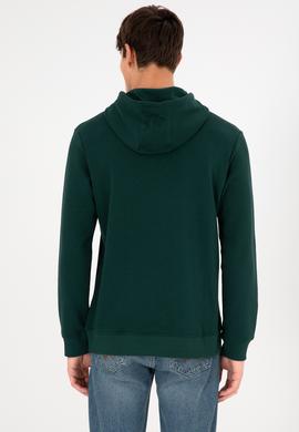 Erkek Koyu Yeşil Basic Sweatshirt - 50295167077